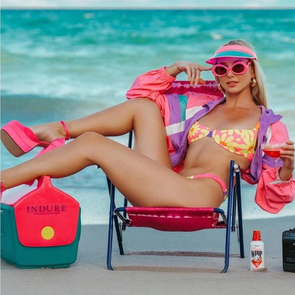 NWT OneOne Swimwear SET Bikini Daisy Flowers Floral Grace Carly NEW Yellow NEW - Picture 10 of 17